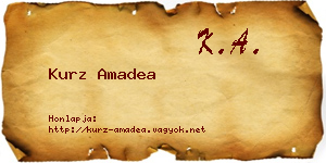 Kurz Amadea névjegykártya